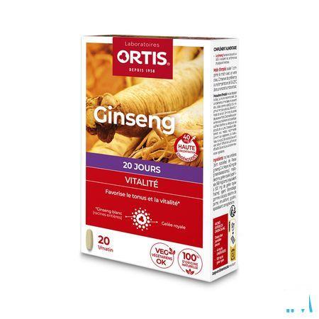 Ortis Vitalite Ginseng 20 Comp 20  -  Ortis