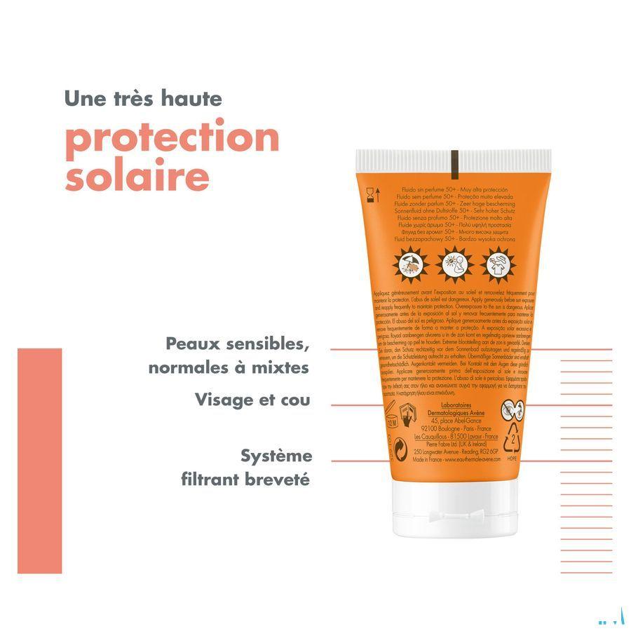 Avene Zon Ip50 + Fluide Zonder Parfum 50 ml  -  Avene