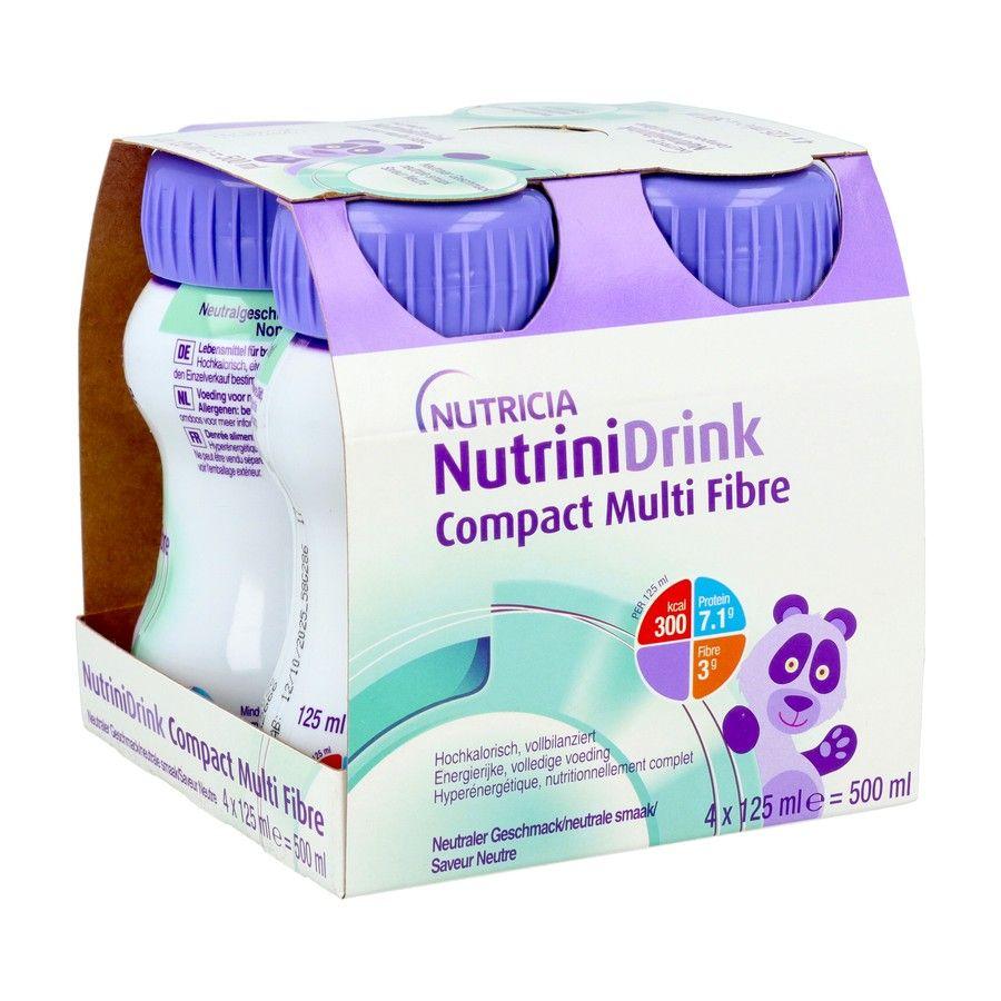 Nutrinidrink Compact Multi Fibre Neutraal 4x125 ml  -  Nutricia