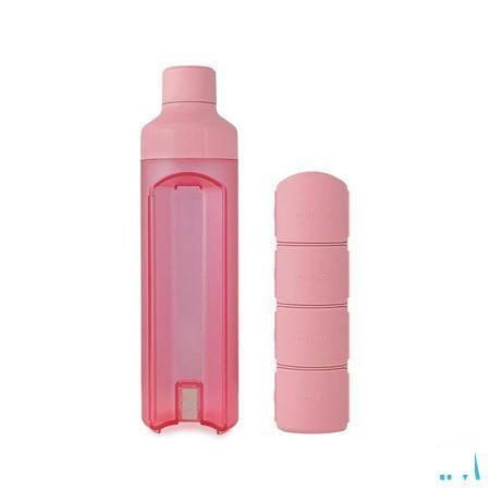 Yos Water Bottle & Pill Box Daily Perfect Pink