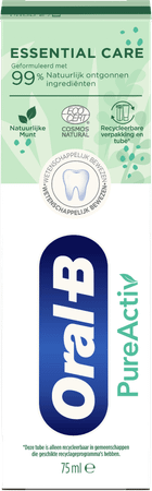 Oral B Dentifrice Pureactiv 0% Essential 75 ml