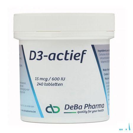 D3-actif Tabletten 240x15mcg  -  Deba Pharma