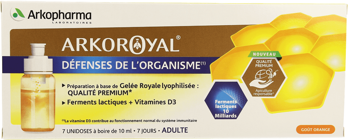 Arkoroyal Probiot. Volwassen Ruche Royale Dosis 7x7,5 ml  -  Arkopharma
