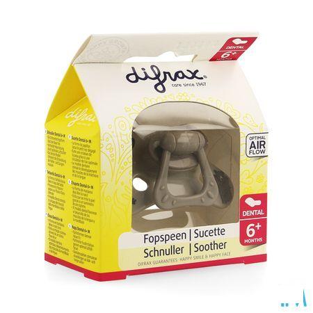 Difrax Sucette Silicone Dental Avec Anneau + 6m 800  -  Difrax