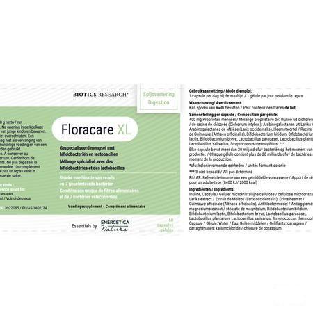 Floracare XL 60 vegicaps  -  Energetica Natura