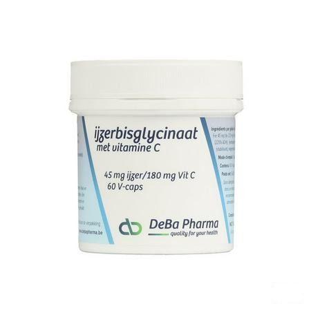 Ijzebisglycinaat 45Mg + Vit C 180Mg V-Caps 60  -  Deba Pharma