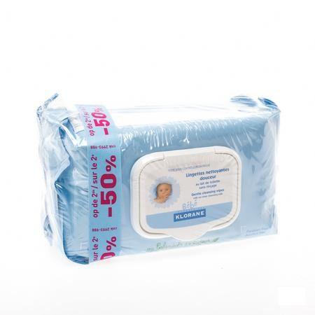 Klorane Bébé Lingettes Duo 2x70