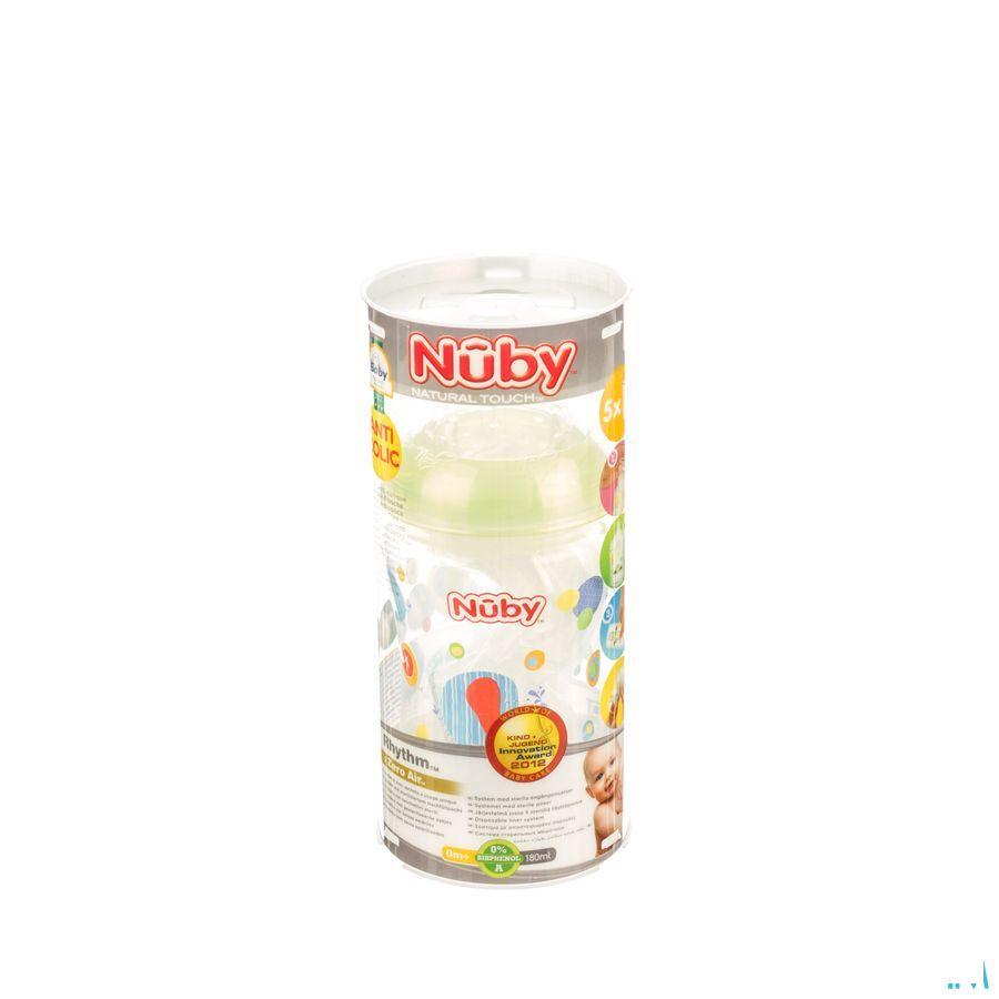 Nuby Biberon Anti colique + Tetine Slow Flow + 4 Sach  -  New Valmar