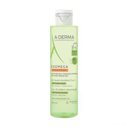 Aderma Exomega Control Reinigingsgel 2in1 200 ml  -  Aderma