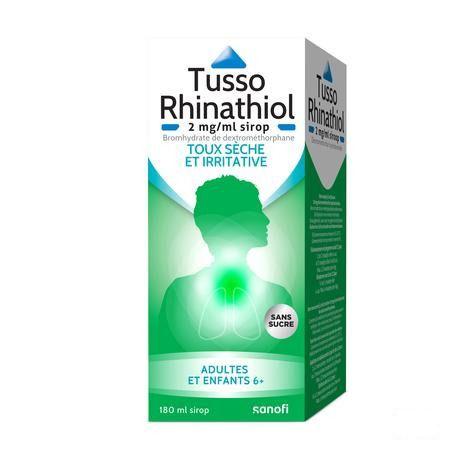 Tusso Rhinathiol 2 mg/ml Sirop Ad sans sucre 180 ml