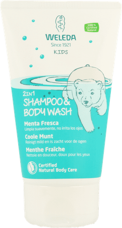 Weleda Kids Shampoo & Bodywash 2in1 Frisse Munt 150 ml  -  Weleda