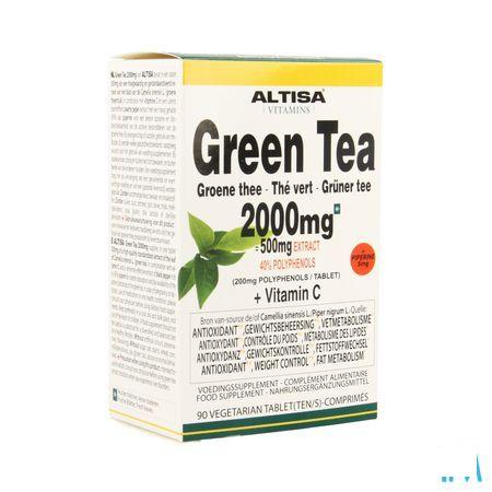 Altisa Groene Thee 2000 mg (500 mg Extract) Tabletten 90  -  Dieximport