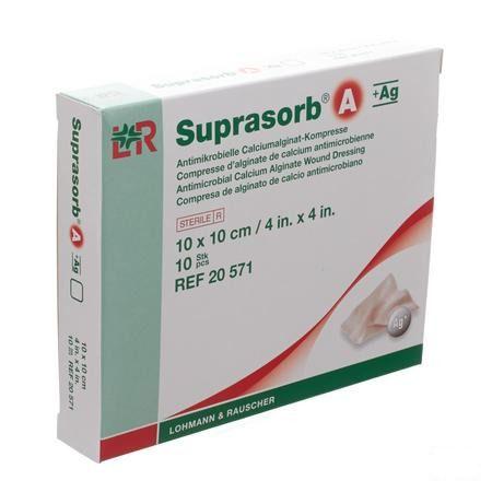 Suprasorb A+Ag Cp Alg. Calc 10X10Cm 10 20571  -  Lohmann & Rauscher