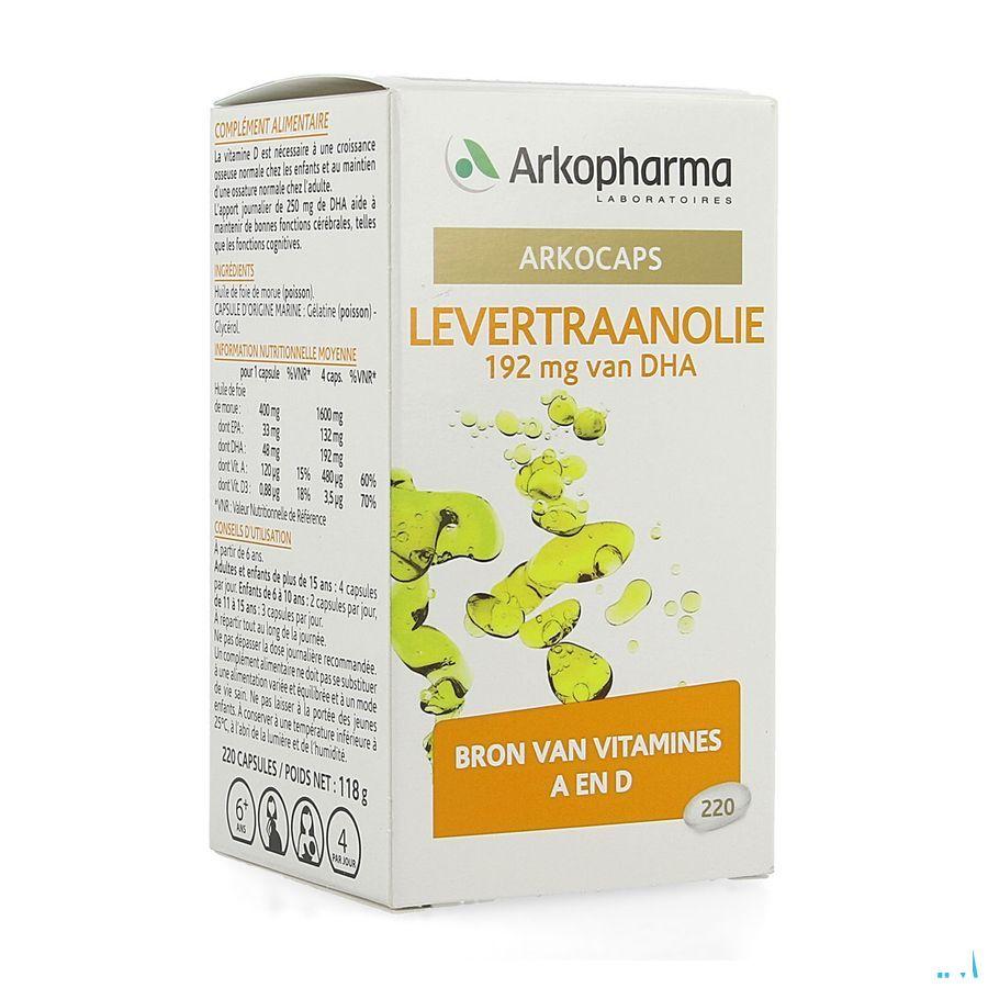 Arkocaps Levertraanolie Caps 220 Arkopharma  -  Arkopharma
