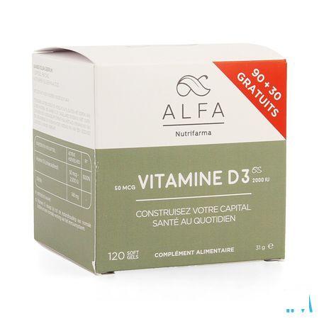 Alfa Vitamine D3 50 mcg Softgel 120  -  Nutrifarma
