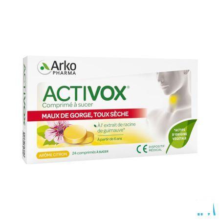 Activox Adouccissant Gorge Miel Citron Pastille 24