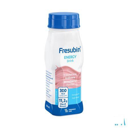 Fresubin Energy Drink Fraise Flacon 4x200 ml  -  Fresenius