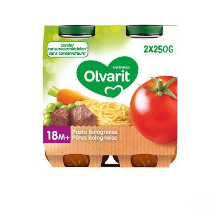 Olvarit Pasta Bolognaise 2x250 gr 18m00  -  Nutricia