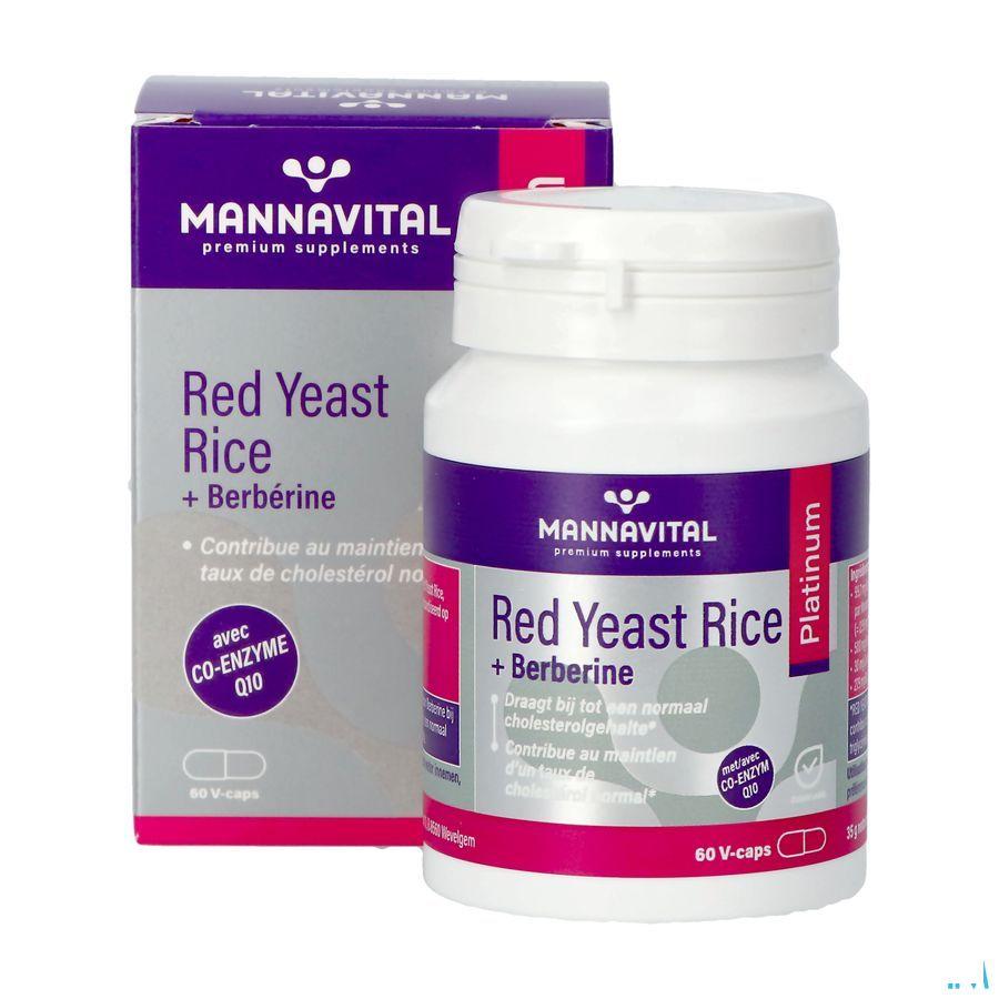 Mannavital Red Yeast Rice + Berberine Plat.V-Caps 60  -  Mannavita