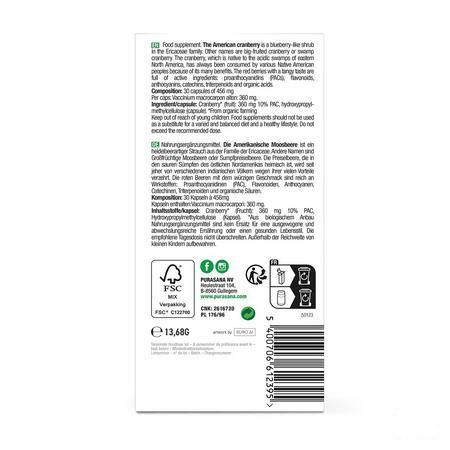 Purasana Cranberry Bio Capsule 30