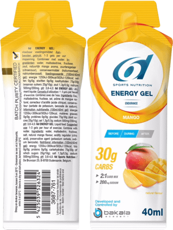 6d Sixd Energy Gel Mango 12x40 gr