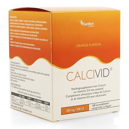 Calcivid 500 mg/200IEOrange Chew 168 