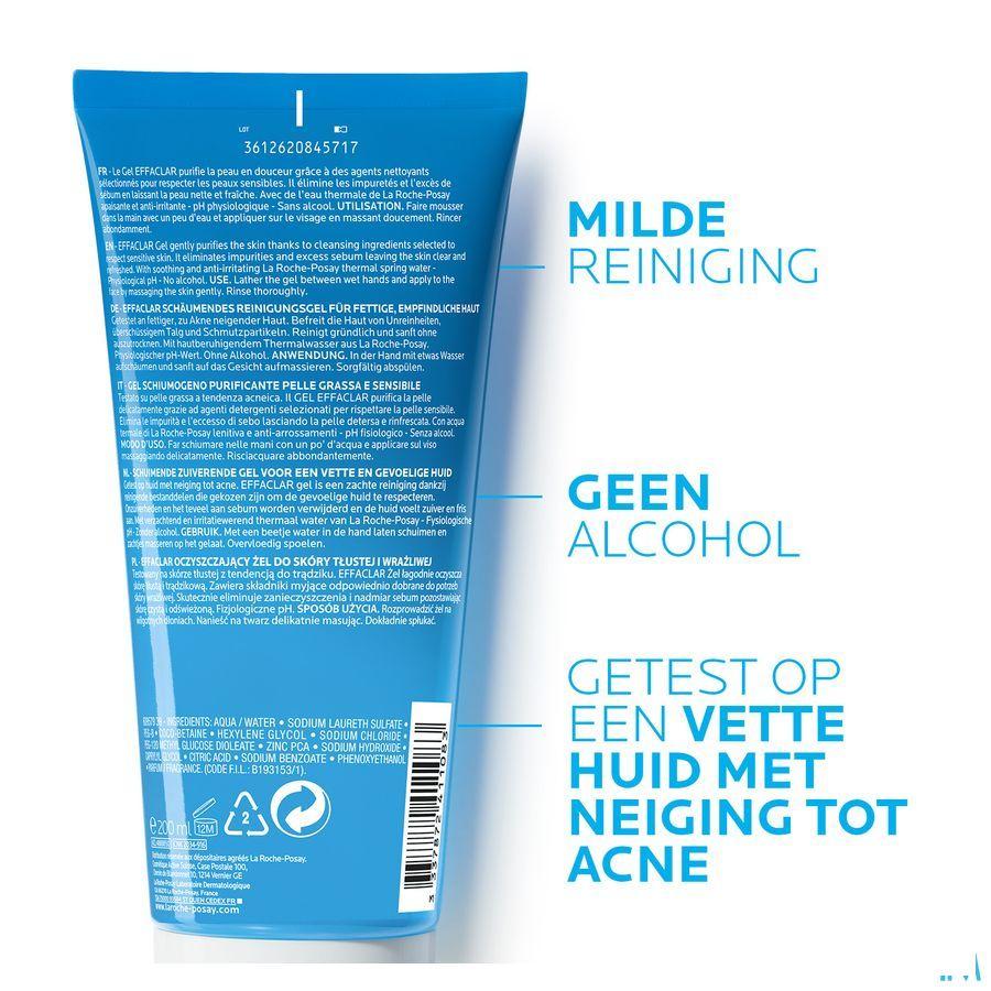 Effaclar Gel Moussant Purifiant 200 ml  -  La Roche-Posay