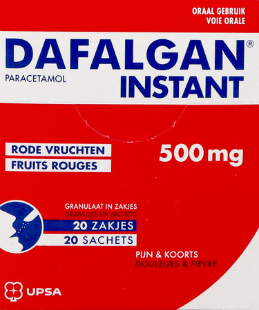 Dafalgan Instant Forte Gran Fruit Rouge Sachets 20x500 mg