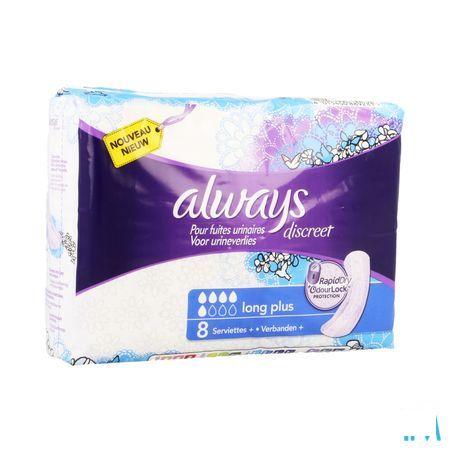 Always Discreet Incontinence Pad Long Plus 8