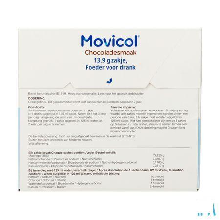 Movicol Chocolade Smaak Zakjes 20 X 13,7g 