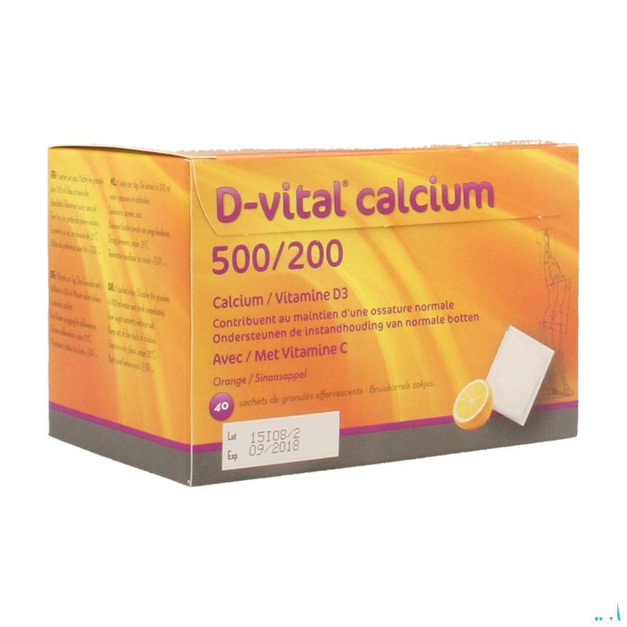 D Vital Calcium 500/200 Sinaas Zakjes 40  -  Depharm