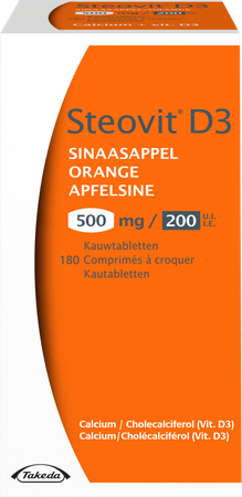 Steovit D3 Sinaas 500 mg/200Ie Kauwtabl 180 Flacon