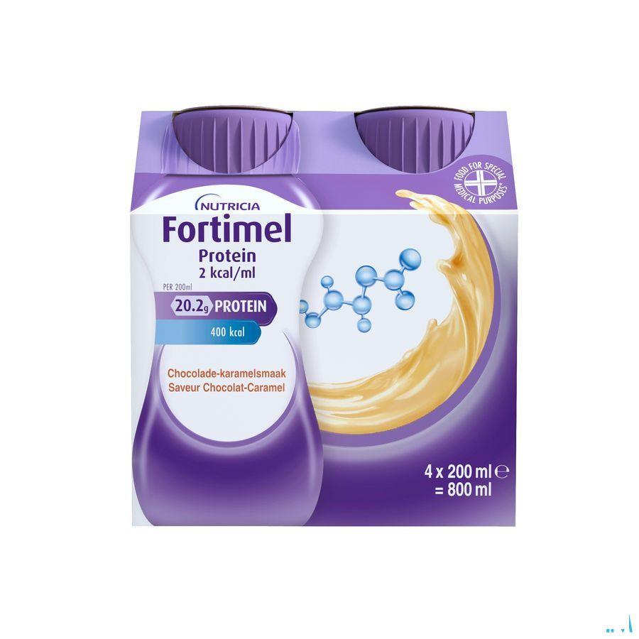 Fortimel Protein 2Kcal Karamel & Chocolade 4X200 ml