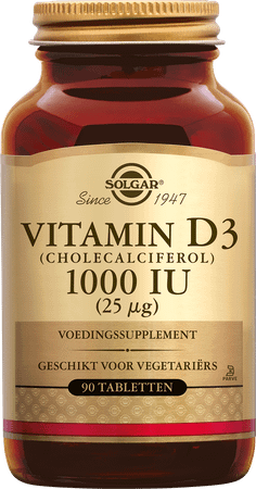 Solgar Vitamin D-3 25mcg/1000IETabletten 90  -  Solgar Vitamins