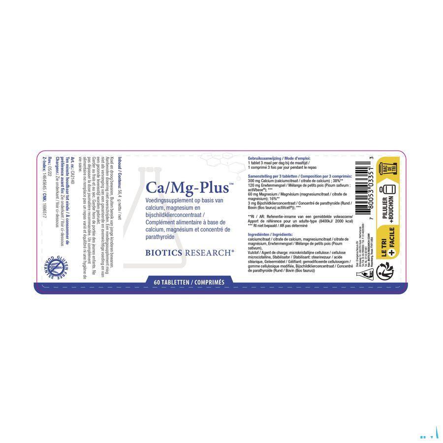 Biotics Ca/Mg-Plus 60 comprimés  -  Energetica Natura