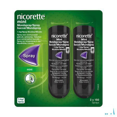 Nicorette Mint Spray Buccal 2x150 Sprays 1 mg/spray