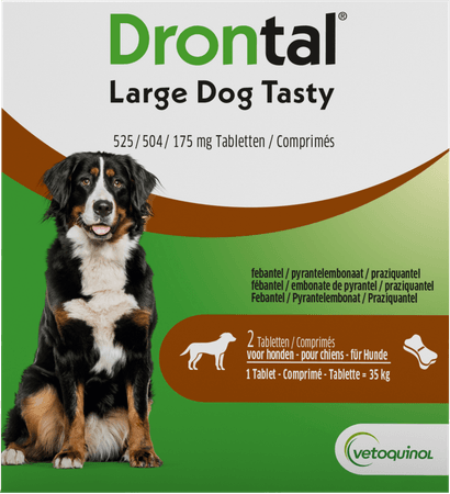 Drontal Large Dog Tasty 525/504/175 mg Tabletten 1x2