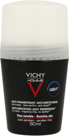Vichy Homme Deo Gev Huid 48u Roller 50 ml  -  Vichy