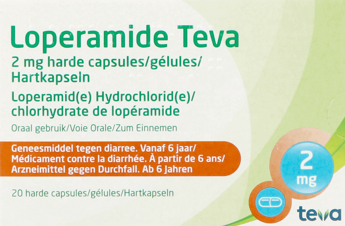 Loperamide Teva Capsule 20 X 2 mg
