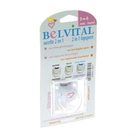 Belvital Sucette Silic + Testeur Temperature 0- 6m
