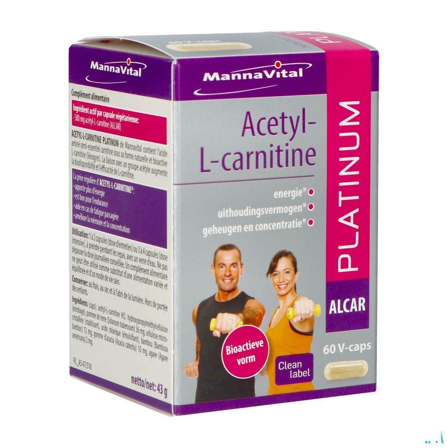 Mannavital Acetyl L-Carnitine Platinum V-Caps 60