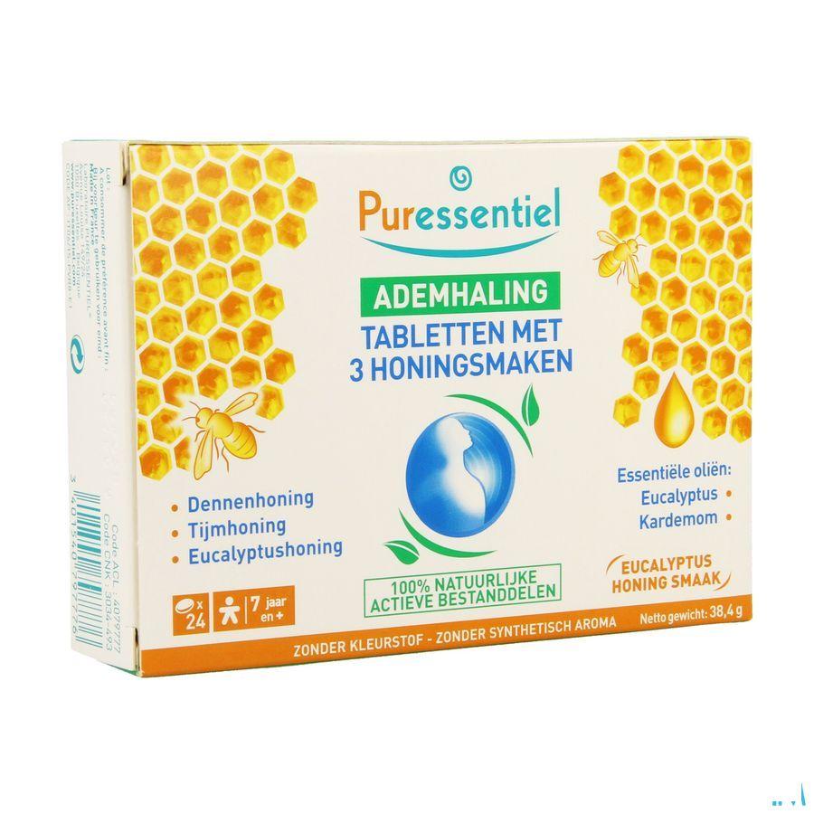 Puressentiel Ademhaling Pastillen 3 Honing 24  -  Puressentiel