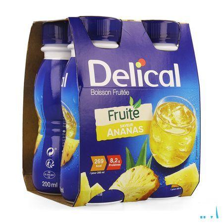 Delical Vruchtendrank Ananas 4x200 ml  -  Bs Nutrition