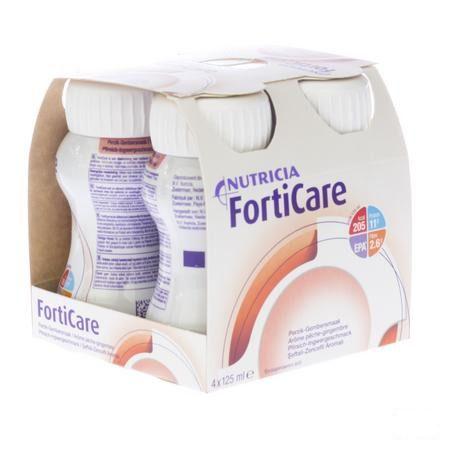 Forticare Drink Perzik-gember Fles 4x125 ml 570808  -  Nutricia
