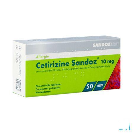 Cetisandoz Sandoz Tabletten 50 X 10 mg 