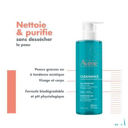 Avene Cleanance Gel Nettoyant 400 ml  -  Avene