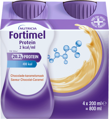 Fortimel Protein 2Kcal Karamel & Chocolade 4X200 ml