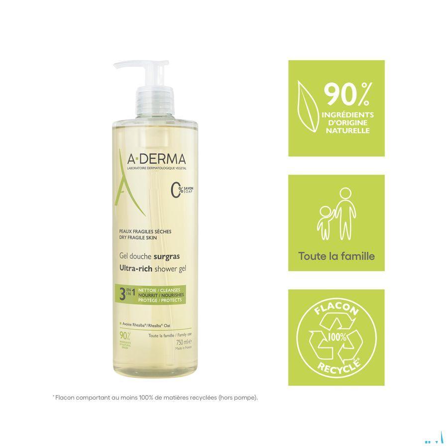 Aderma Gel Douche Surgras 750 ml