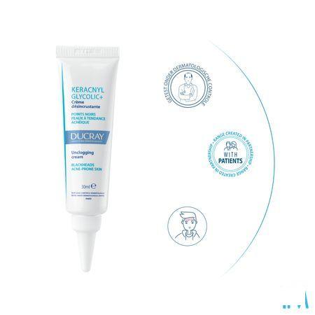 Ducray Keracnyl Glycolic + Creme Tegen Zw.Puntjes 30 ml  -  Ducray Benelux