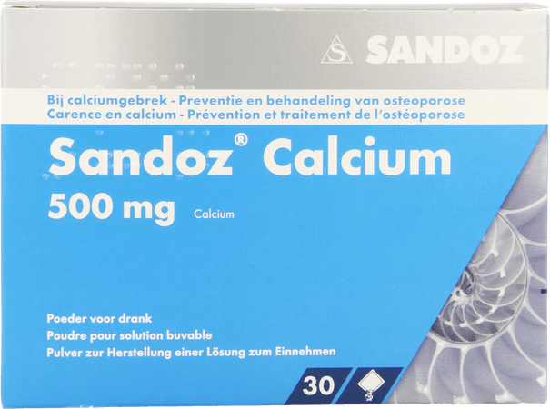 Sandoz Calcium Pulv Sach 30X500 mg